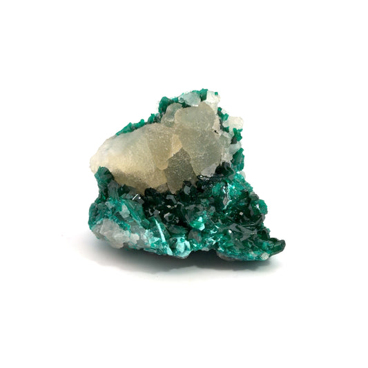 Dioptase, Calcite from Namibia