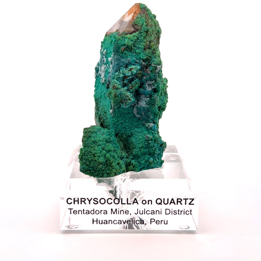 Chrysocolla on Quartz